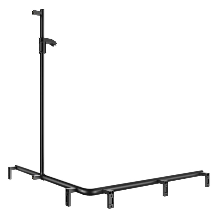 Keuco AXESS Eck-Duschhandlauf 90° mit Brausestange, 115 x 115 x 130,1 cm