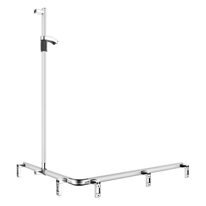 Keuco AXESS Eck-Duschhandlauf 90° mit Brausestange, 85 x 115 x 130,1 cm