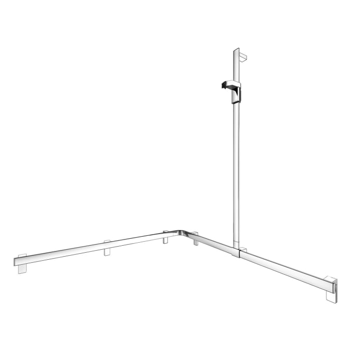 Keuco AXESS Eck-Duschhandlauf 90° mit Brausestange, 115 x 115 x 130,1 cm