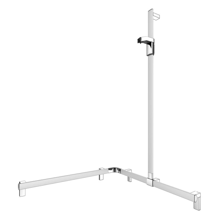 Keuco AXESS Eck-Duschhandlauf 90° mit Brausestange, 85 x 85 x 130,1 cm