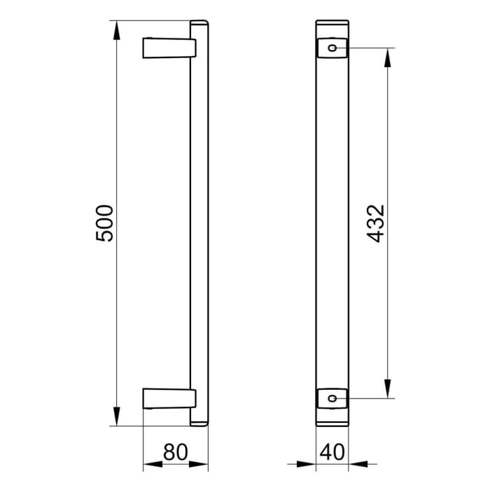 Keuco AXESS Haltegriff senkrecht 50 cm