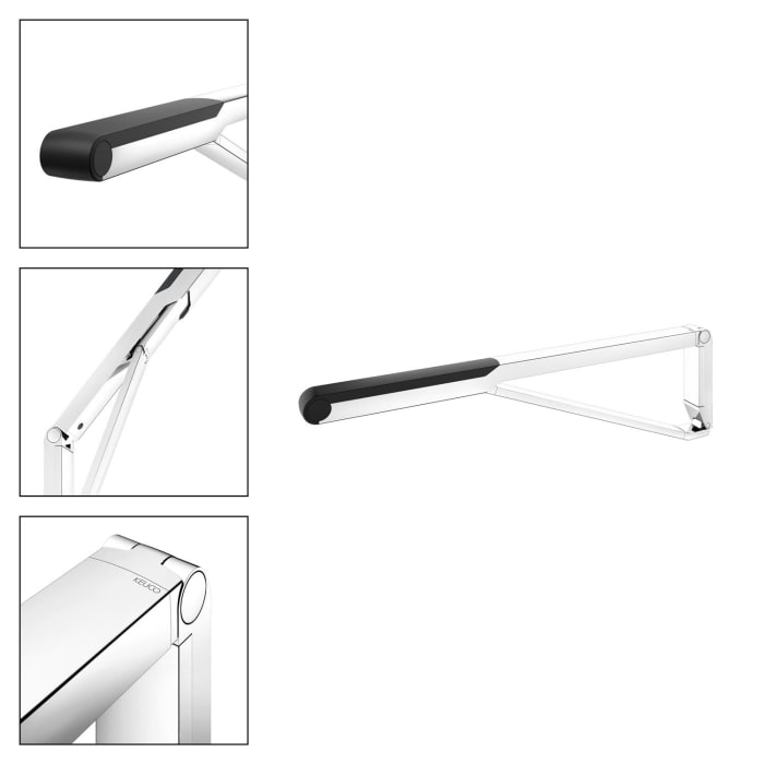 Keuco AXESS Stützklappgriff für Waschtisch und WC 85 cm