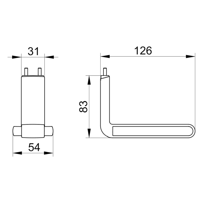 Keuco AXESS Toilettenpapierhalter für Stützklappgriff
