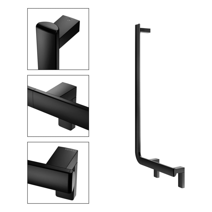 Keuco AXESS Winkelgriff 90° aus Metall, linke Ausführung, 38,1 x 85,1 cm