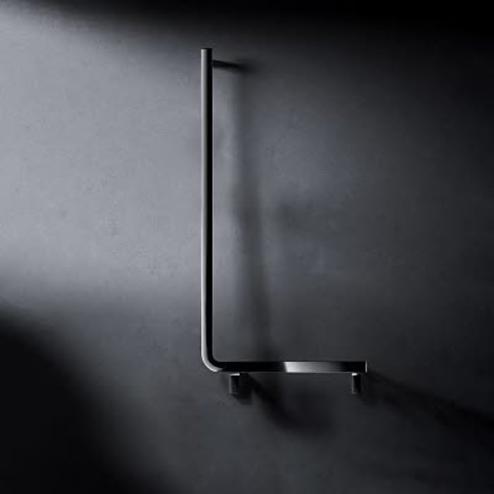 Keuco AXESS Winkelgriff 90° aus Metall, linke Ausführung, 38,1 x 85,1 cm