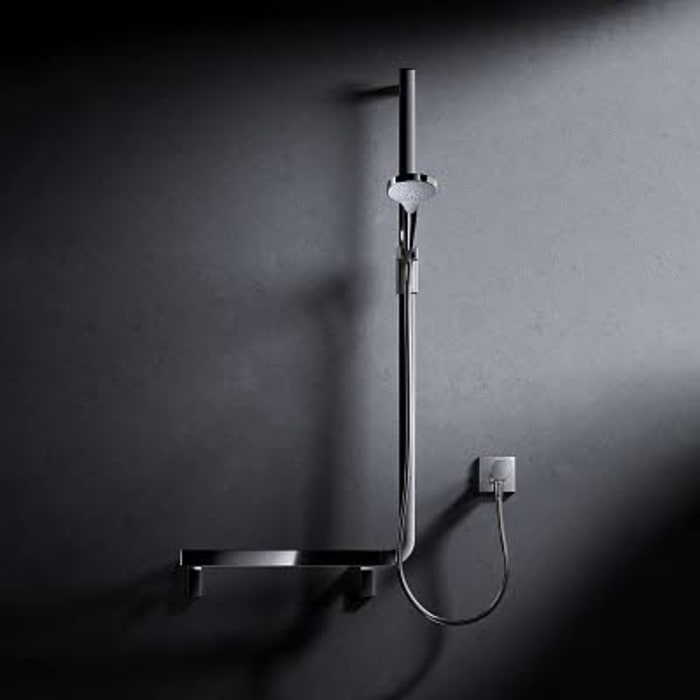 Keuco AXESS Winkelgriff 90° mit Brauseschieber rechts, 58,1 x 8 x 130,1 cm