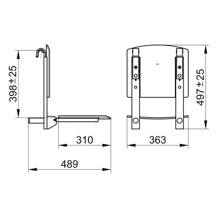 KEUCO Care Klappsitz zum Einhängen