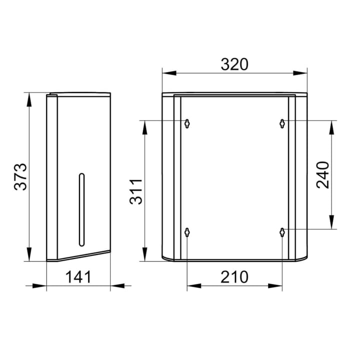 Keuco Plan Black Selection Papiertuchspender für gefalzte Papiertücher, Wandmontage