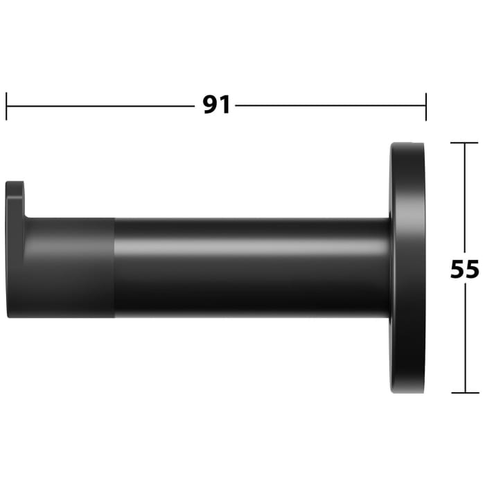 Keuco Plan Black Selection Handtuchhaken mit Türpuffer
