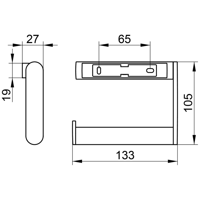 Keuco Plan Black Selection Toilettenpapierhalter