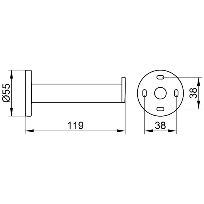 Keuco Plan Black Selection Ersatzrollenhalter