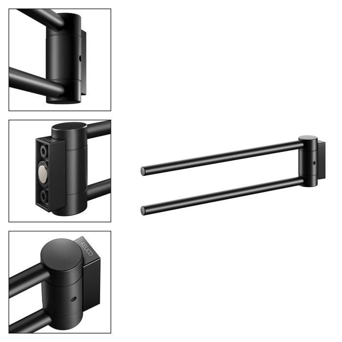 Keuco Plan Black Selection Handtuchhalter zweiarmig 30 cm