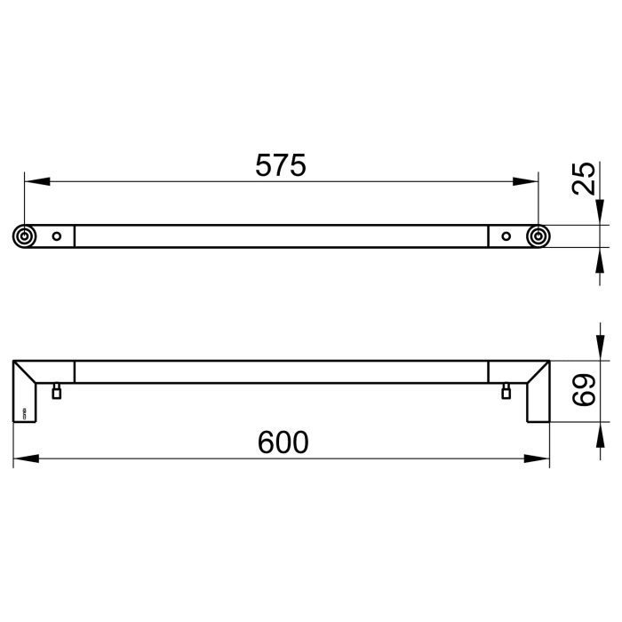 Keuco Reva Badetuchhalter 60  cm