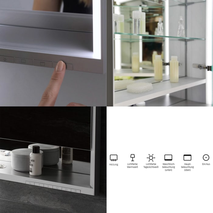 Keuco Royal Lumos Unterputz-Spiegelschrank 105 x 73,5 cm DALI-steuerbar, mit Spiegelheizung und LED-Beleuchtung