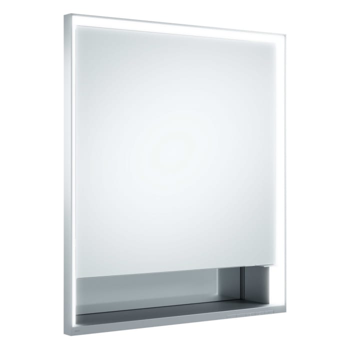 Keuco Royal Lumos Wandeinbau Spiegelschrank 65 x 73,5 cm, Anschlag links, offene Ablage, CH Version