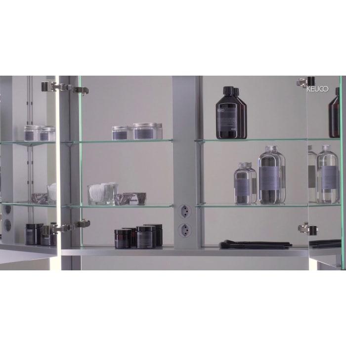 Keuco Royal Lumos Wandvorbau Spiegelschrank 120 x 73,5 cm, 3 Türen, offene Ablage, CH Version