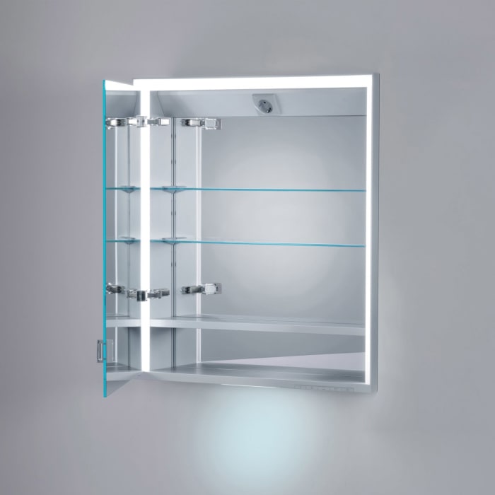 Keuco Royal Lumos Wandvorbau Spiegelschrank 65 x 73,5 cm, Anschlag rechts, CH Version