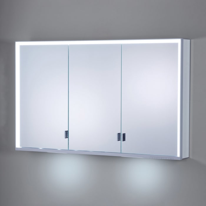 Keuco Royal Lumos Aufputz-Spiegelschrank 140 x 73,5 cm mit LED-Beleuchtung, 3 Türen