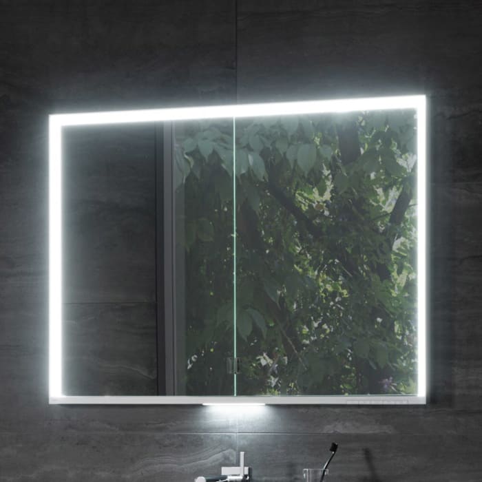 Keuco Royal Lumos Aufputz-Spiegelschrank 105 x 73,5 cm mit LED-Beleuchtung, 2 Türen