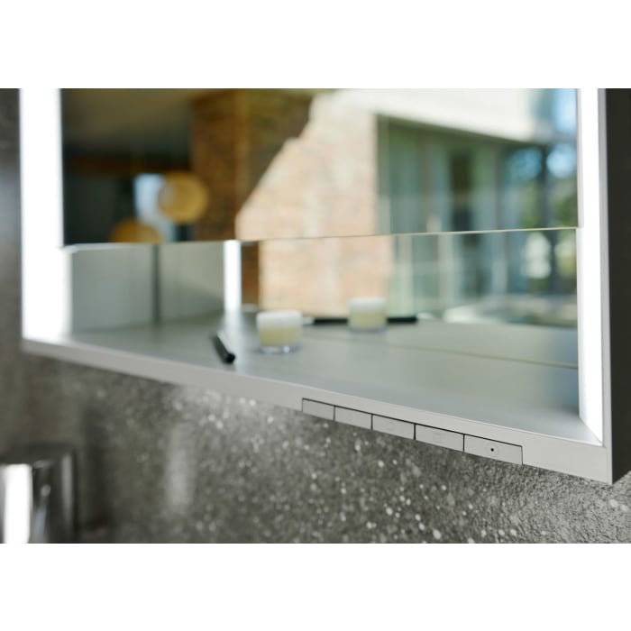 Keuco Royal Lumos Aufputz-Spiegelschrank 65 x 73,5 cm mit LED-Beleuchtung, Türanschlag links