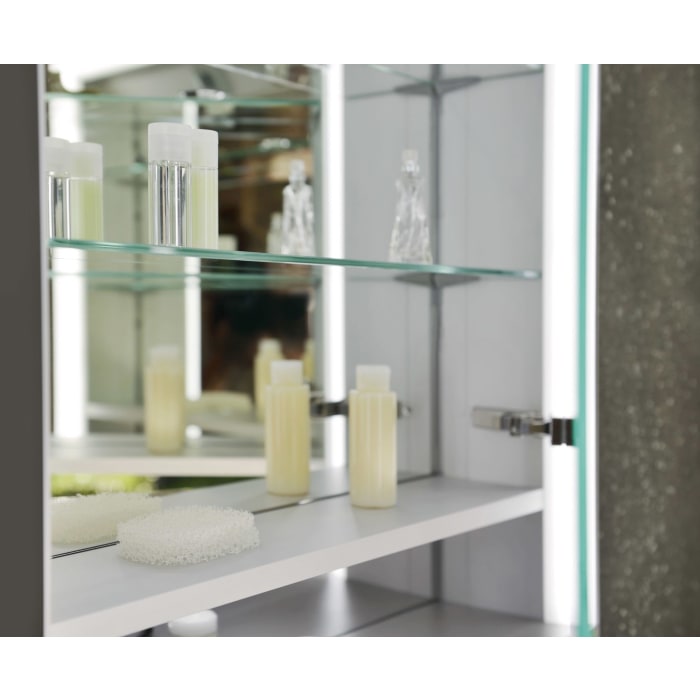 Keuco Royal Lumos Aufputz-Spiegelschrank 65 x 73,5 cm mit LED-Beleuchtung, Türanschlag rechts