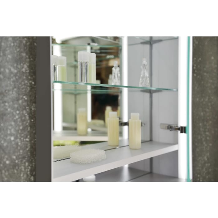 Keuco Royal Lumos Unterputz-Spiegelschrank 65 x 73,5 cm mit LED-Beleuchtung und Spiegelheizung, Türanschlag rechts