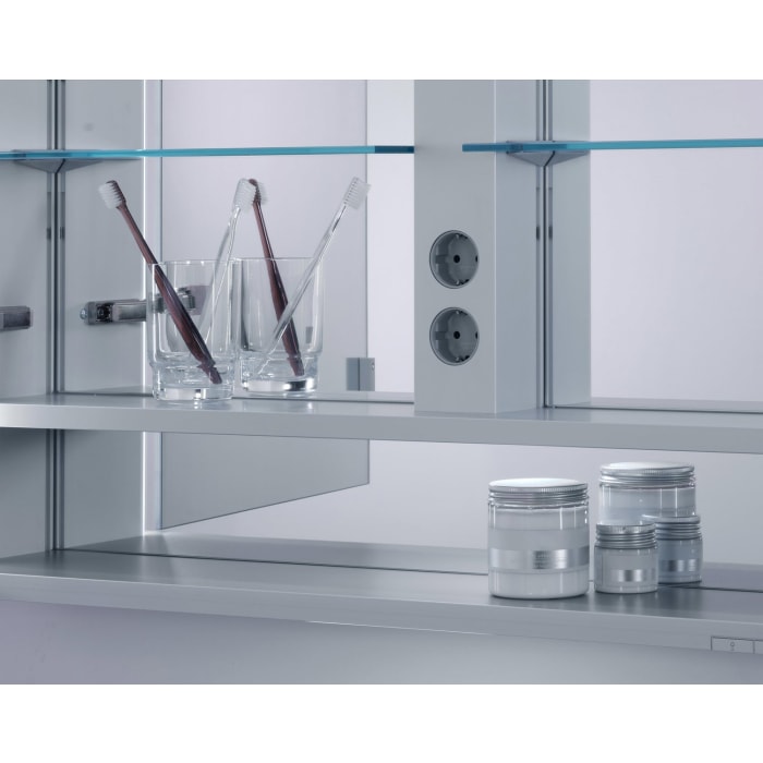 Keuco Royal Lumos Aufputz-Spiegelschrank 90 x 73,5 cm mit LED-Beleuchtung, 2 Türen