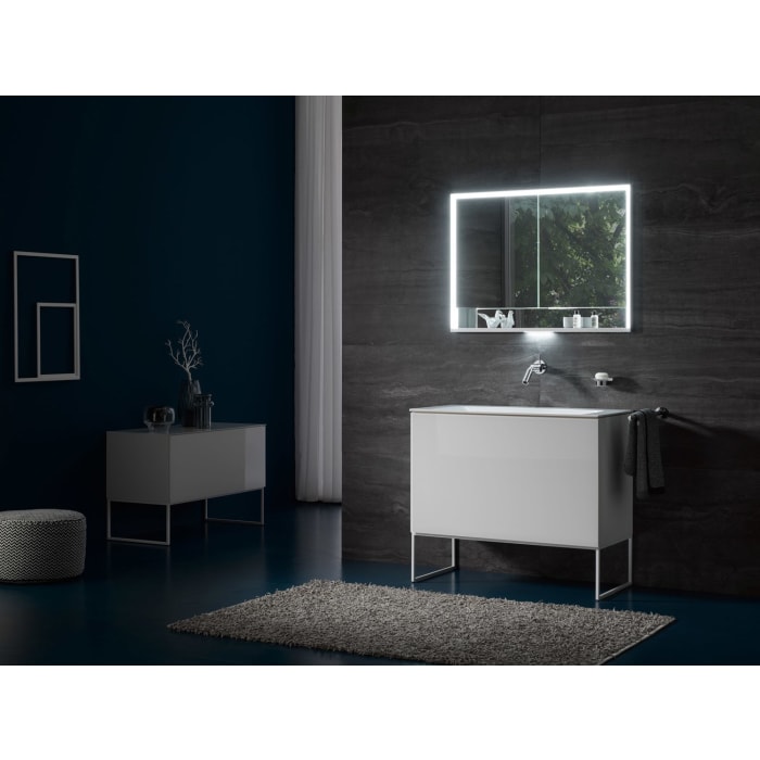 Keuco Royal Lumos Unterputz-Spiegelschrank 80 x 73,5 cm mit LED-Beleuchtung und Spiegelheizung, 2 Türen