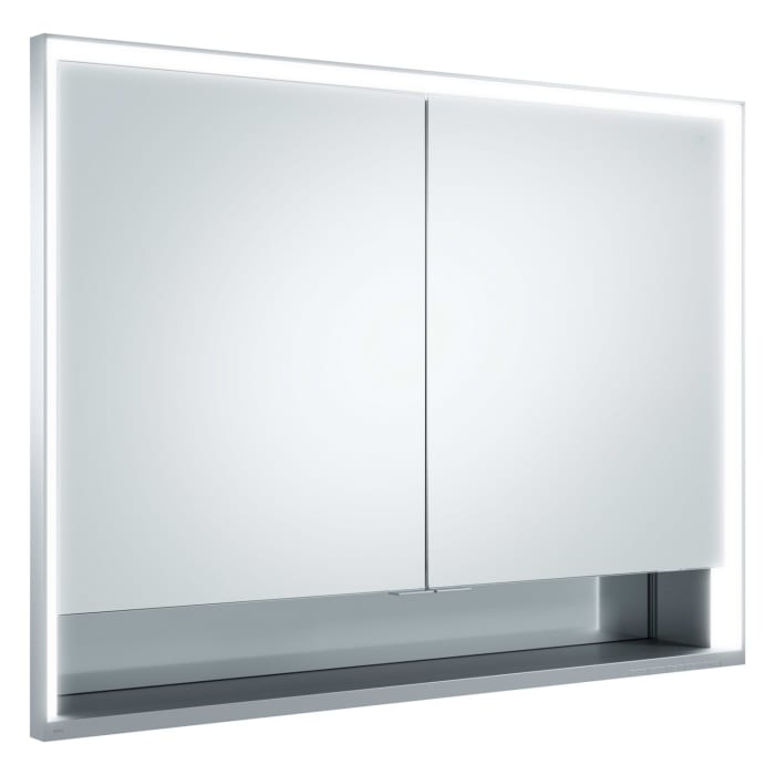 Keuco Royal Lumos Unterputz-Spiegelschrank 100 x 73,5 cm mit LED-Beleuchtung, 2 Türen