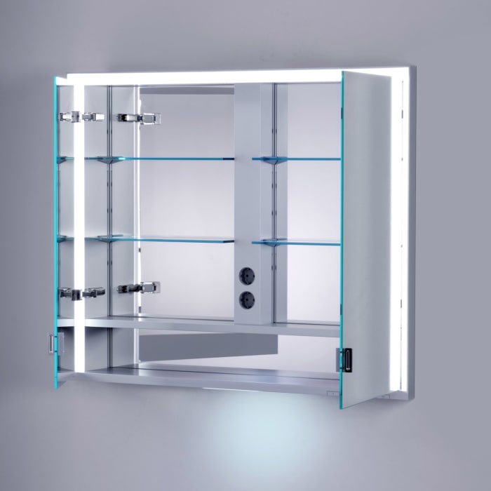 Keuco Royal Lumos Unterputz-Spiegelschrank 105 x 73,5 cm mit LED-Beleuchtung, 2 Türen