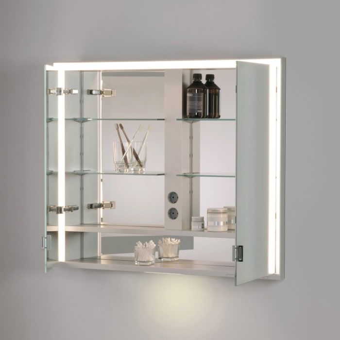 Keuco Royal Lumos Unterputz-Spiegelschrank 100 x 73,5 cm mit LED-Beleuchtung, 2 Türen