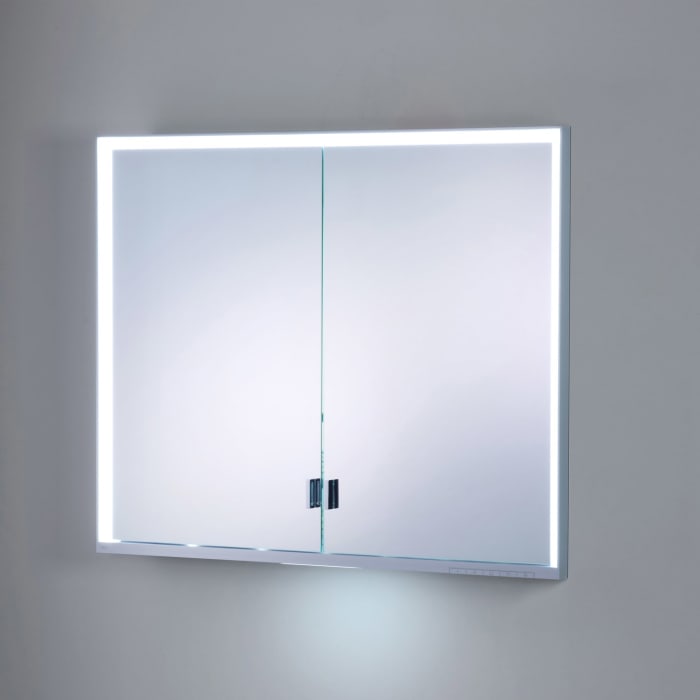 Keuco Royal Lumos Unterputz-Spiegelschrank 100 x 73,5 cm mit LED-Beleuchtung, 2 Türen