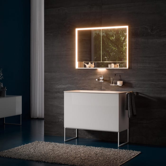 Keuco Royal Lumos Unterputz-Spiegelschrank 90 x 73,5 cm mit Spiegelheizung, LED-Beleuchtung, 2 Türen