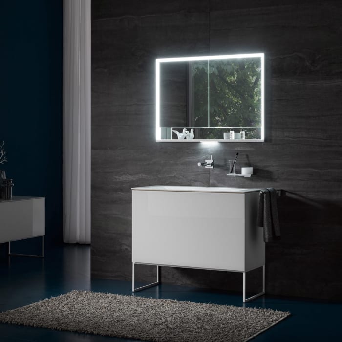 Keuco Royal Lumos Unterputz-Spiegelschrank 90 x 73,5 cm mit Spiegelheizung, LED-Beleuchtung, 2 Türen