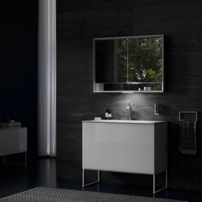 Keuco Royal Lumos Unterputz-Spiegelschrank 70 x 73,5 cm mit Spiegelheizung, LED-Beleuchtung, 2 Türen