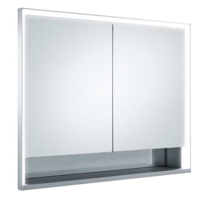 Keuco Royal Lumos Unterputz-Spiegelschrank 90 x 73,5 cm mit Spiegelheizung, LED-Beleuchtung, 2 Türen