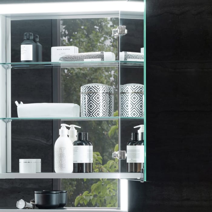 Keuco Royal Lumos Unterputz-Spiegelschrank 120 x 73,5 cm mit Spiegelheizung, LED-Beleuchtung, 3 Türen