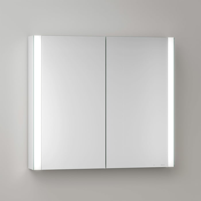 Keuco Royal Metis LED Aufputz-Spiegelschrank 80 x 71 cm mit 2 Türen
