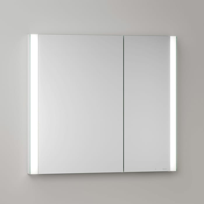 Keuco Royal Metis LED Unterputz-Spiegelschrank 80 x 71 cm, mit 2 Türen asymmetrisch