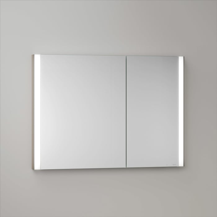 Keuco Royal Metis LED Unterputz-Spiegelschrank 100 x 71 cm, mit 2 Türen asymmetrisch, französiche Ausführung