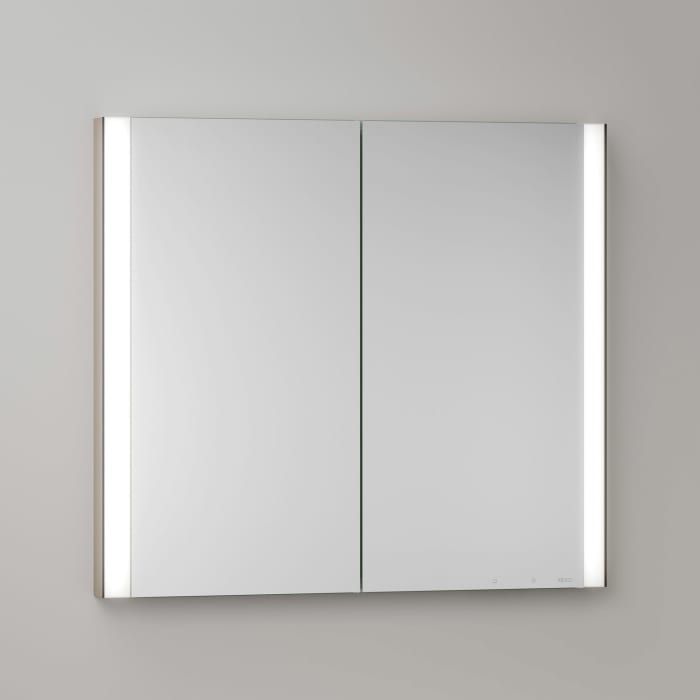 Keuco Royal Metis LED Unterputz-Spiegelschrank 80 x 71 cm, 2 Türen mit Spiegelheizung, schweizer Ausführung