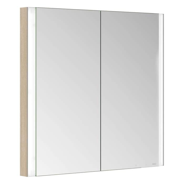Keuco Royal Metis LED Unterputz-Spiegelschrank 80 x 71 cm, 2 Türen mit Spiegelheizung, französiche Ausführung