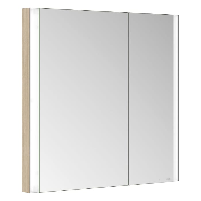 Keuco Royal Metis LED Unterputz-Spiegelschrank 80 x 71 cm, mit 2 Türen asymmetrisch, französiche Ausführung