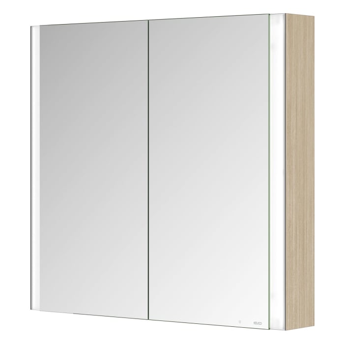 Keuco Royal Metis LED Aufputz-Spiegelschrank 80 x 71 cm mit 2 Türen, französiche Ausführung
