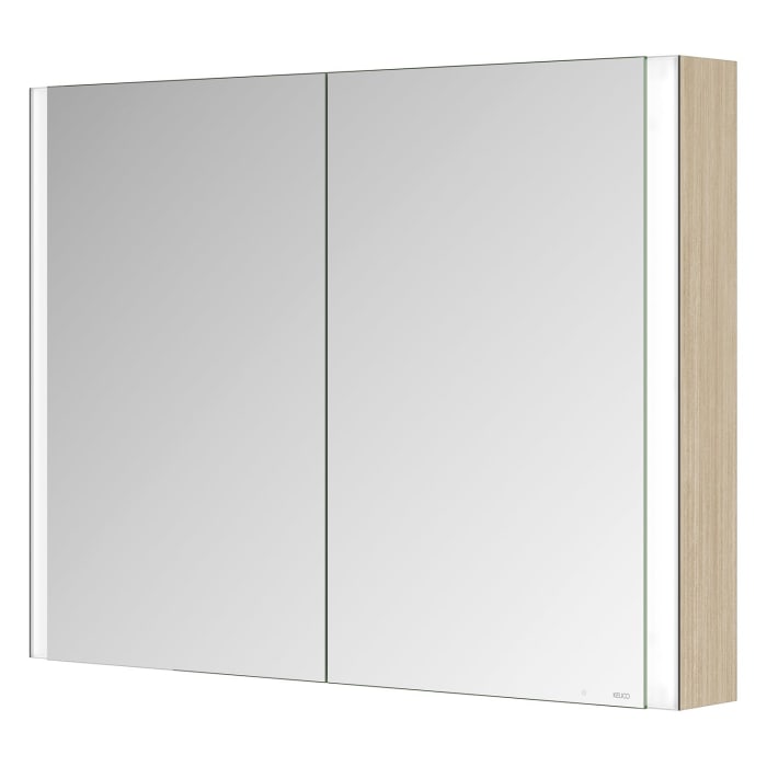 Keuco Royal Metis LED Aufputz-Spiegelschrank 100 x 71 cm mit 2 Türen, französiche Ausführung
