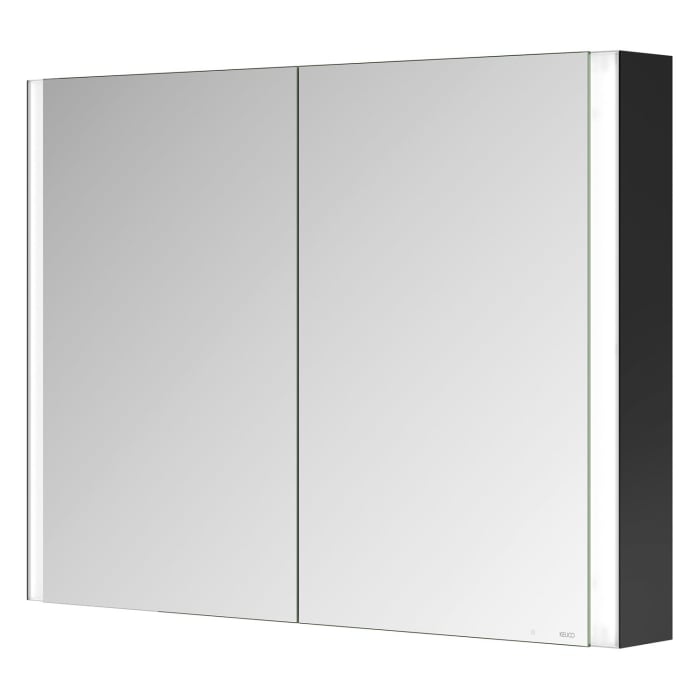 Keuco Royal Metis LED Aufputz-Spiegelschrank 100 x 71 cm mit 2 Türen, schweizer Ausführung