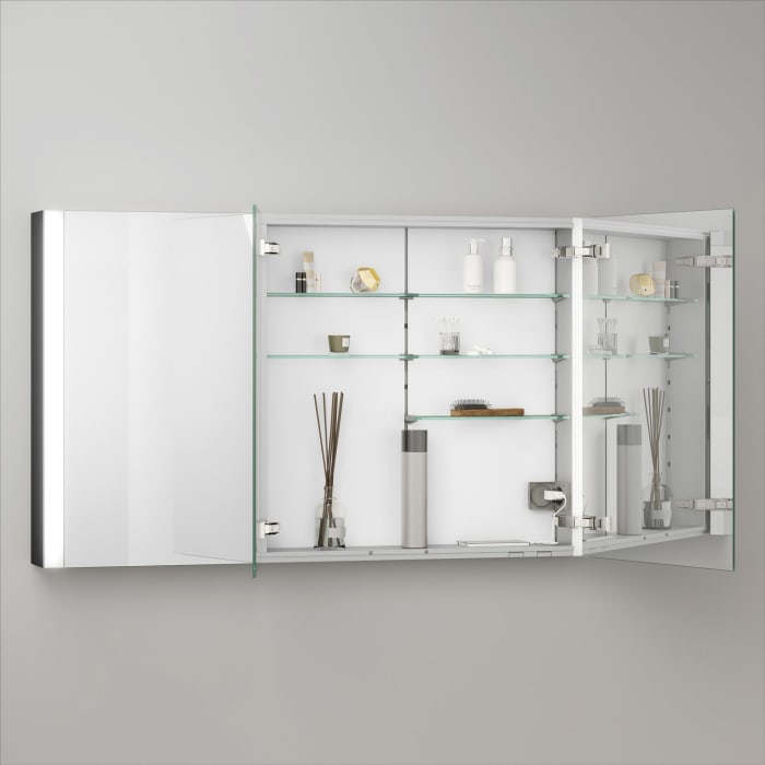 Keuco Royal Metis LED Aufputz-Spiegelschrank 120 x 71 cm, 3 Türen mit Spiegelheizung