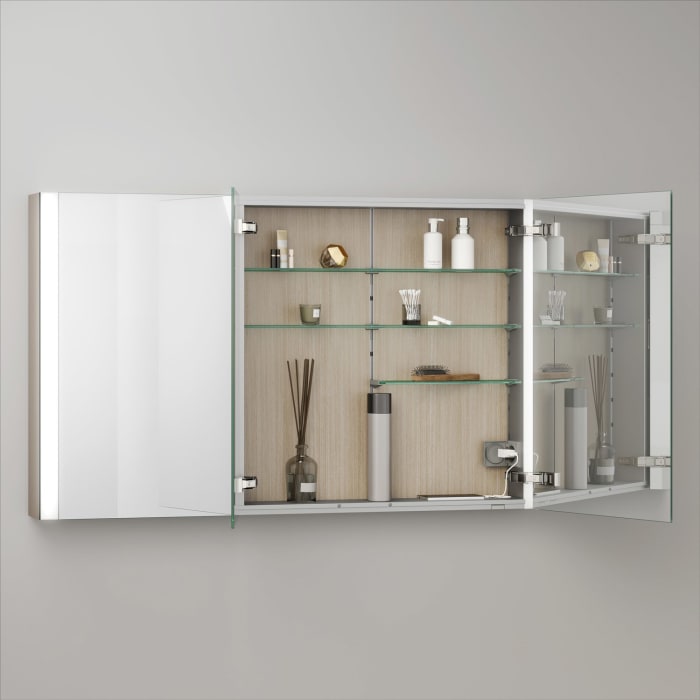 Keuco Royal Metis LED Aufputz-Spiegelschrank 120 x 71 cm mit 3 Türen