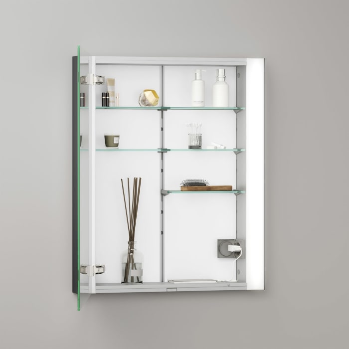Keuco Royal Metis LED Unterputz-Spiegelschrank 60 x 71 cm Türanschlag links
