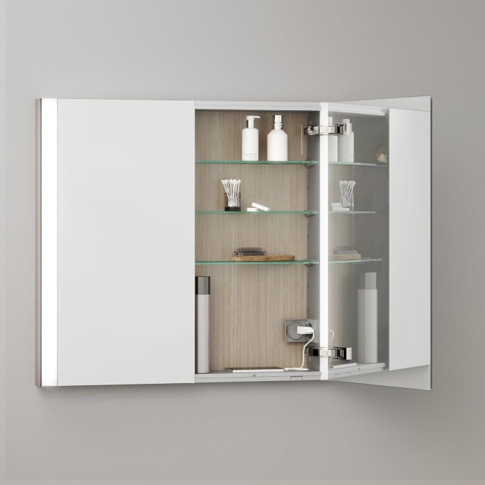 Keuco Royal Metis LED Unterputz-Spiegelschrank 80 x 71 cm mit 2 Türen